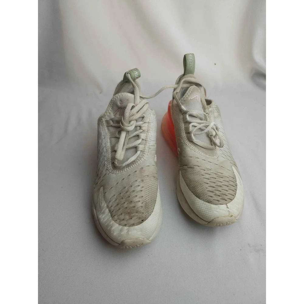 Nike Air Max 270 Cream Orange Pink Sneakers 943345-113 Kids Size 4Y